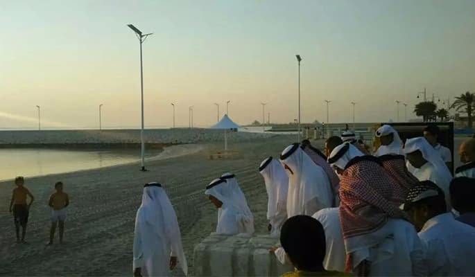 Solar Street Lights on Seaside Roads